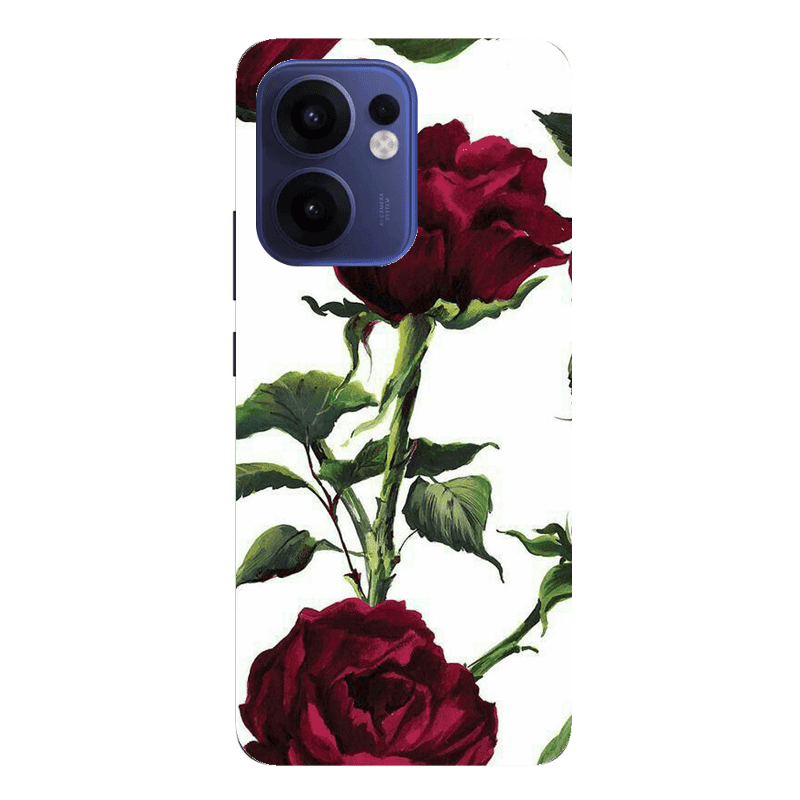 Oppo Reno13 FS Stemmed rose Transparent Silicone TPU Θήκη